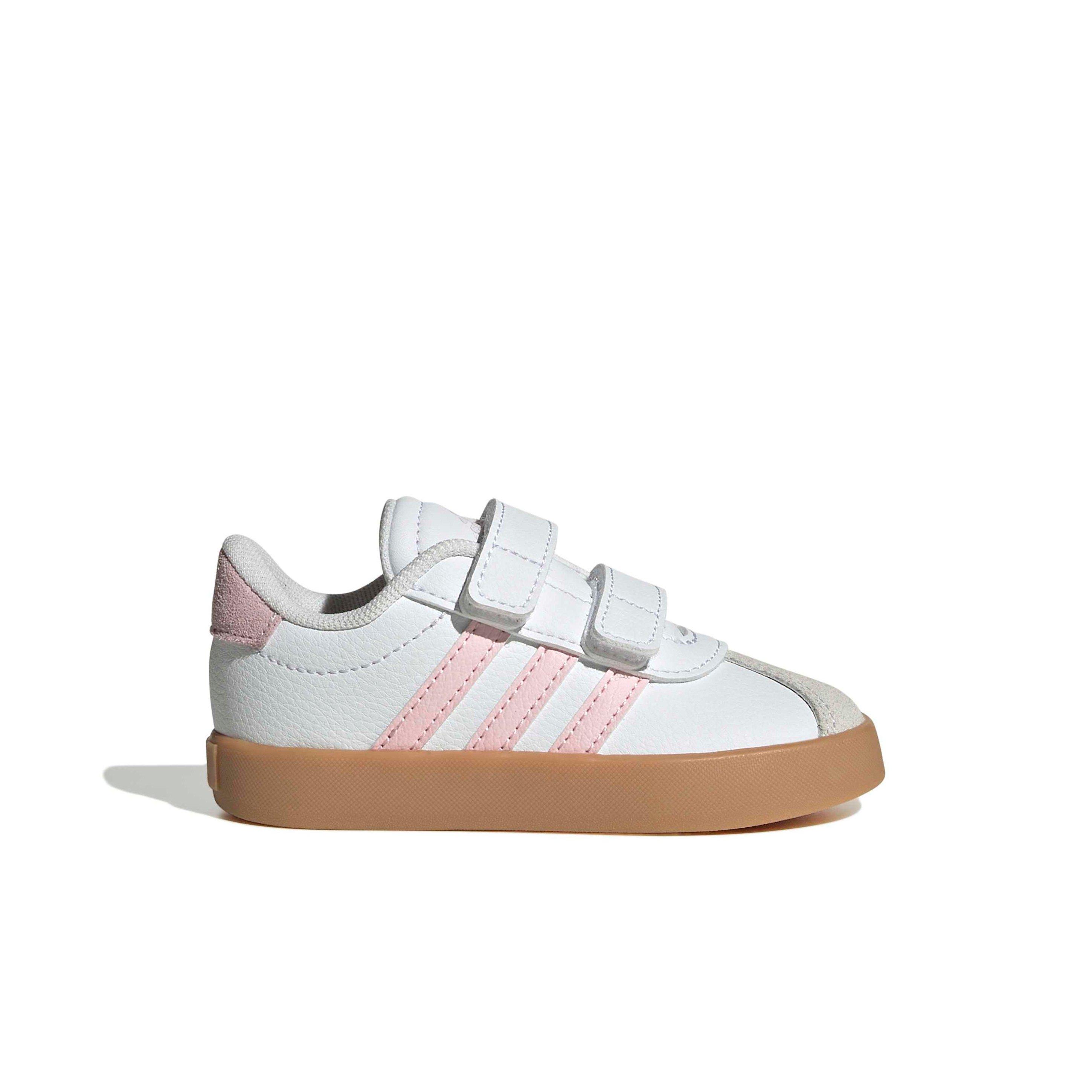 adidas VL Court 3.0 "Ftwr White/Clear Pink/Gum 3" Infant Girls' Shoe - WHITE/PINK/GUM